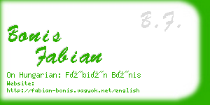 bonis fabian business card